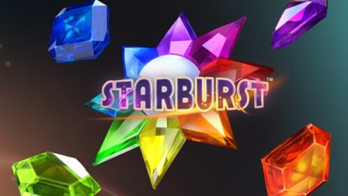 Originaalne Starbursti mängu visuaal värviliste kalliskividega