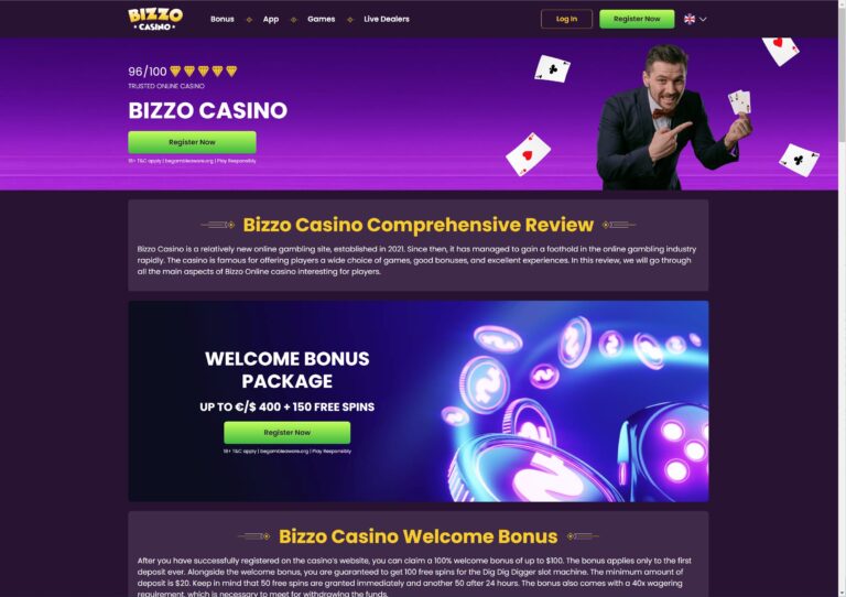 Bizzo Casino läbivaatamine – boonus, sooduskood ja tasuta keerutused Eestis